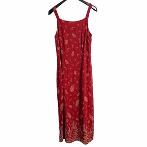Eddie Bauer Vintage Y2K Red Floral Dress